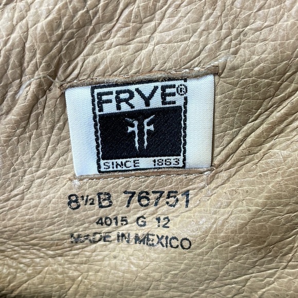 Frye Women’s Leather Leslie 76751 Brown  Ankle Side Zip Booties Boots, size 8.5 - Picture 11 of 13